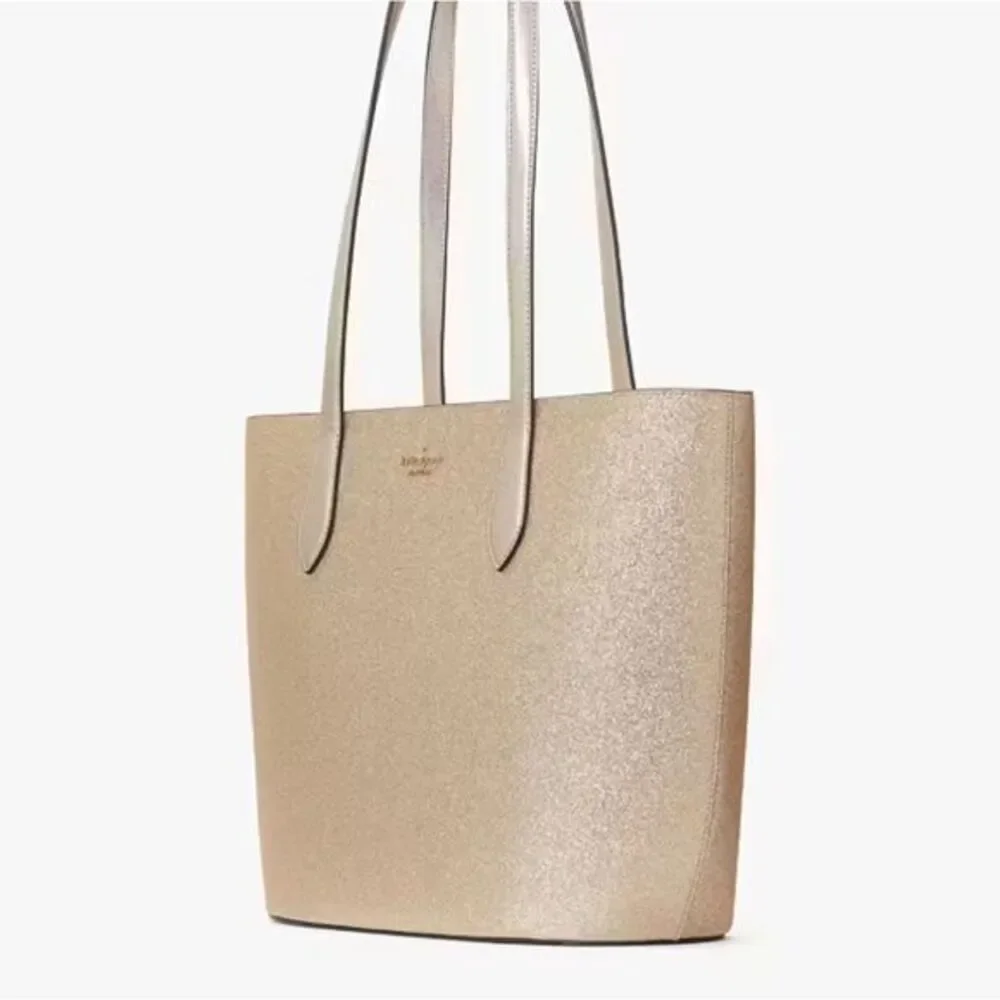 Kate‎ Spade NWT Glimmer Tote Bag Golden Glitter Shimmer
